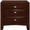 Homeroots 25" Merlot Wood Three Drawer Nightstand 384023 - alternate 3