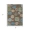 Homeroots 5' X 8' Chocolate Fern Green And Teal Blue Geometric Washable Indoor Outdoor Area Rug 630568 - alternate 8