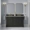 James Martin Vanities Brookfield 60" Double Vanity, Black Onyx, w/ 3 CM Siberian Silestone Top w/FreePower Wireless Charger 547-V60D-BKO-FSFR - alternate 4