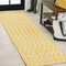 Jonathan Y Ourika Moroccan Geometric Textured Weave Yellow/Cream 2 ft. x 10 ft. Indoor/Outdoor Runner Rug SMB108G-210 - alternate 1