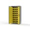 Strong Hold 14 GA Bin Cabinet No Legs - 36 In W. x 72 In. H x 24 In. D - 122 Yellow Bins 36-BB-240-122Y-NL-L - alternate 3