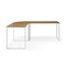 Homeroots 71" Natural and White Wood and Metal L Shape Writing Desk 543805 - alternate 7
