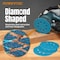 Powertec 5 in. 8-Hole Hook and Loop Diamond Shaped Sanding Discs, Assorted Grits 60/80/120, 60PK 44900-P2N - alternate 4