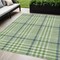 Homeroots 5' X 8' Green And Ivory Plaid Washable Indoor Outdoor Area Rug 601471 - alternate 1