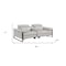 Homeroots 90in Light Gray and Black Italian Leather Power Reclining Loveseat With Storage 720566 - alternate 3