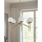 Homeroots Gold Sputnik Six Light Frosted Metal and Glass Dimmable Chandelier With White Shades 611359 - alternate 1