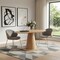 Homeroots 71" Natural Wood Pedestal Base Oval Dining Table 623358 - alternate 4