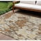 Homeroots 9' X 12' Copper Gold And Ivory Striped Washable Indoor Outdoor Area Rug 596666 - alternate 1