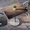 Flash Furniture 30" x 24" Outdoor Tabletop, Dark Brown, Seamless Surface Technology, 18" Round Silver Cast Iron Base ST-REC2430-WBR-TR18S-GG - alternate 3