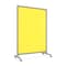 Ghent EZ Mobile Glassboard, Aluminum Frame, Non-Magnetic, 75"H x 50"W, Yellow EZ1NA7550YW - alternate 1