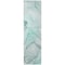 Homeroots 2' X 8' Teal and Gray Abstract Washable Non Skid Indoor Outdoor Runner Rug 559416 - alternate 4