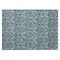 Homeroots 2' X 3' Teal Damask Washable Non Skid Indoor Outdoor Area Rug 563898 - alternate 3