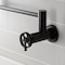 Kingston Brass Wall Mount Pot Filler Faucet with Knurled Handle, Oil Rubbed Bronze KS4105RKZ - alternate 4
