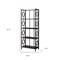 Homeroots 62" Espresso Metal Geometric Bookcase 376531 - alternate 5