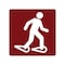 Sign Solutions Usa Snowshoeing (Symbol), 30 in W x Square, Aluminum Sign DUS12DWT3030RS-078 - alternate 1
