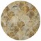 Homeroots 8' Taupe Beige And Gray Round Abstract Washable Indoor Outdoor Area Rug 577687 - alternate 4