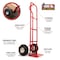 Performance Tool Steel Hand Truck, Pneumatic Tires, 600 lb Capacity, Toe Plate W41060 - alternate 3