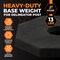 Xpose Safety 13 lb Octagon Rubber Base for Delineator Post, 48PK BASE-O-13-48-X - alternate 2