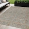 Homeroots 5' X 8' Taupe Terra Cotta And Tan Floral Washable Indoor Outdoor Area Rug 604738 - alternate 1