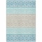 Homeroots 8' X 10' Teal Blue Aqua And Ivory Geometric Washable Indoor Outdoor Area Rug 613876 - alternate 5