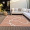 Homeroots 9' X 12' Salmon And Ivory Abstract Washable Indoor Outdoor Area Rug 597521 - alternate 7