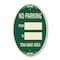 Signmission No Parking From - to with Blank Space, 12 Inch X 18 Inch Architectural Oval, Heavy Gauge Aluminum A-OV-G-1218-22890 - alternate 1