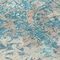 Homeroots 8' Teal Blue Ivory And Light Brown Round Damask Washable Indoor Outdoor Area Rug 596395 - alternate 4
