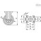 Elesa 450166 Castors steel bracket Vulcanised rubber coating, Fixed plate bracketke 450166 - alternate 2