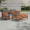 Alaterre Furniture Alaterre Barton 3 Piece Patio Furniture Set with Gray Cushions Natural Finish Design 80-BARTON-CH2TB-G - alternate 7