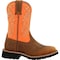 Rocky Youth Western Boot, 7 M, 8 in H, Brown and Orange RKW0463Y - alternate 4