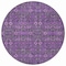 Homeroots 8' Round Purple and Green Round Floral Washable Non Skid Indoor Outdoor Area Rug 564361 - alternate 7