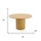 Homeroots 52" Brown Solid Wood Pedestal Base Round Top Dining Table 720986 - alternate 4