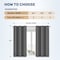 Simple Deluxe 2 Panels Set Blackout Window Curtain for Bedroom, Living Room, Patio Sliding Door, 84 inches Drop T HKCURTBLKOUT4284GRY - alternate 5