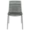 Leisuremod Astor Plastic Dining Chair with Black Steel Base Water Ripple Design in Transparent Black ACBL-20TBL - alternate 4