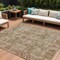 Homeroots 8' X 10' Beige And Copper Abstract Washable Indoor Outdoor Area Rug 615437 - alternate 1