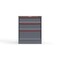 Strong Hold 3 drawer cabinet - (1x 7ft, 1x 8ft, 1x 12ft) - Red accents - Keyed Alike S3036-PPAAS-0302DS - alternate 1