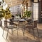 Flash Furniture Lila  Medium Brown Rattan Indoor-Outdoor Restaurant Stack Chair, PK4 4-TLH-037-DK-BN-GG - alternate 7