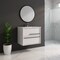 Homeroots 24" Off White Wood Floating Bathroom Vanity With White Sink And Two Drawers 624079 - alternate 5