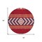 Homeroots 8' Red White And Navy Blue Round Southwestern Washable Indoor Outdoor Area Rug 613947 - alternate 6