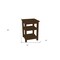 Homeroots 28" Dark Brown Solid Wood Nightstand 548317 - alternate 5