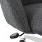 Homeroots Dark Gray and Silver Aluminum and Fabric Adjustable Swivel Rolling Conference Office Chair 544973 - alternate 6