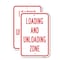 Signmission Loading And Unloading Zone, 12'' X 18'' 2 Signs, Heavy Gauge Aluminum, 2PK A-1218-2PACK-25117 - alternate 1