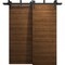 Sartodoors Sliding Closet Barn Bypass Doors 36 x 80 inches, Ego 5000 Cognac Oak Veneer, Modern 6.6ft Rails Ha EGO5000BBB-DKO-36 - alternate 1