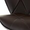 Elama 2 Piece Diamond Tufted Faux Leather Adjustable Bar Stool in Brown with Chrome Trim and Base ELM-712-BROWN - alternate 5
