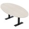Skutchi Designs 6ft Conference Table With Power Unit | 4 Person Modular Oval Meeting Table | Harmony Series HAR-OVL-48X72-T.BK-K458-NA - alternate 1