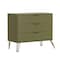 Manhattan Comfort Rockefeller 35" Dresser in Olive Green, 3-Drawer 103GMC9 - alternate 2