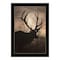 Homeroots Elk Sunrise Black Framed Print Wall Art 530013 - alternate 1