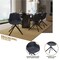 Leisuremod Markley Swivel Leather Dining Arm Chair with Iron Legs, 4PK ESCBL-26-BL4 - alternate 6