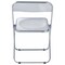 Leisuremod Lawrence Acrylic Folding Chair with Metal Frame, Clear, 2PK LF19CL2 - alternate 9