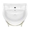 Whitehaus Collection 22 in Console Sink With Semi-Circular Bowl, Single Faucet Drilling, Brass Leg Supports and Overflow WHV022-L32-1H-PN - alternate 4
